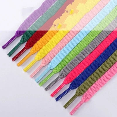 36 Colors 8mm Flat Thicken AF1  Kids  Shoelaces  Basketball Sneakers Sail  Shoe Laces  Shoe Accessories 60/100/120/140