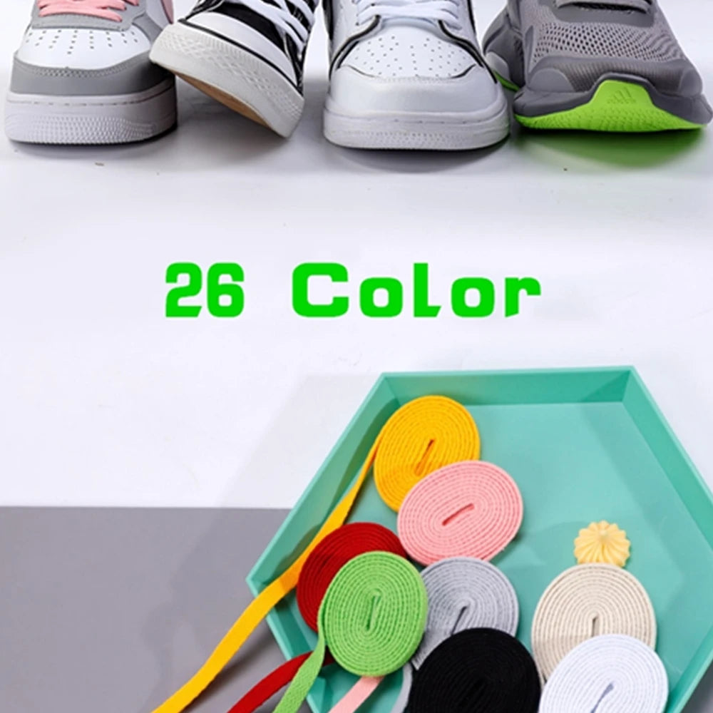 36 Colors 8mm Flat Thicken AF1  Kids  Shoelaces  Basketball Sneakers Sail  Shoe Laces  Shoe Accessories 60/100/120/140