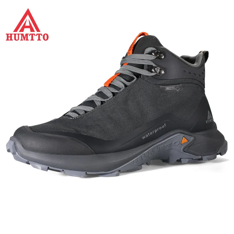 HUMTTO Waterproof Walking Men Shoes New Classics Outdoor Lacing Sneakers Spring Autumn Breathable Safety Work Casual Mens Boots