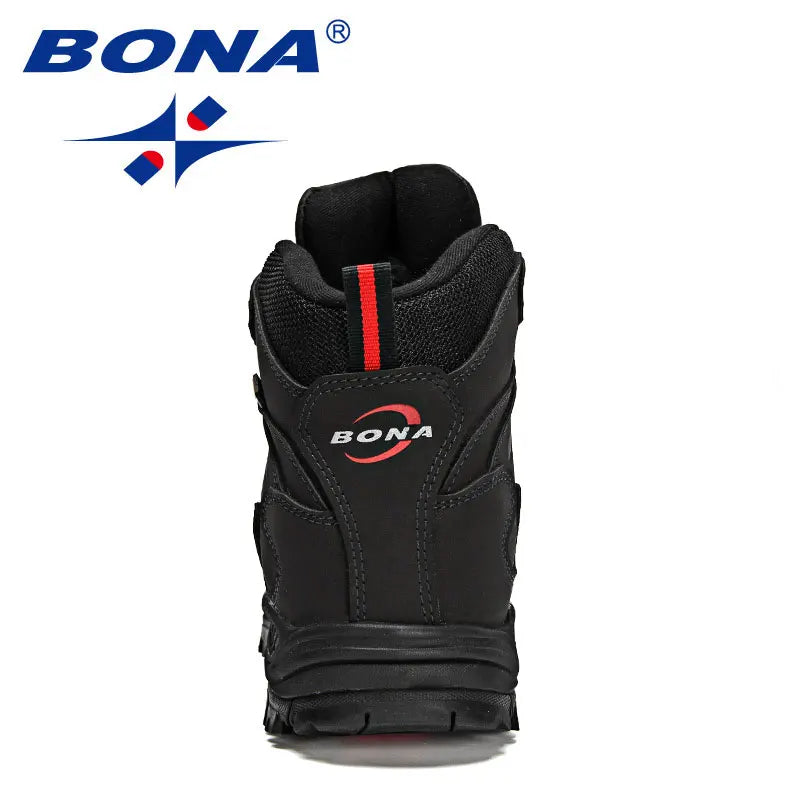 BONA 2022 New Designers Brand Winter Plush Boots Men Warm Snow Ankle Boots Man High Quality Action Leather Sneakers Mansculino