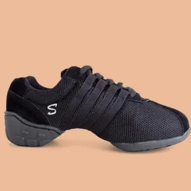 Women Men New Brand Dance Sneaker Shoes Black Air Mesh Hip Hop Dance Sneaker Athletic Girls Sneaker Dance Shoes For Woman