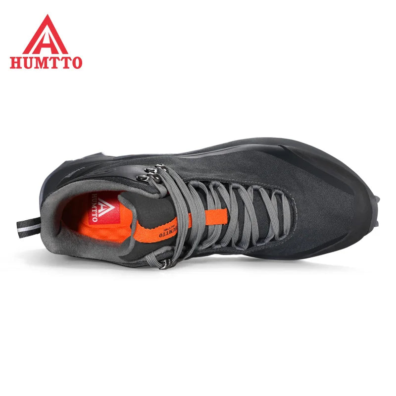 HUMTTO Waterproof Walking Men Shoes New Classics Outdoor Lacing Sneakers Spring Autumn Breathable Safety Work Casual Mens Boots