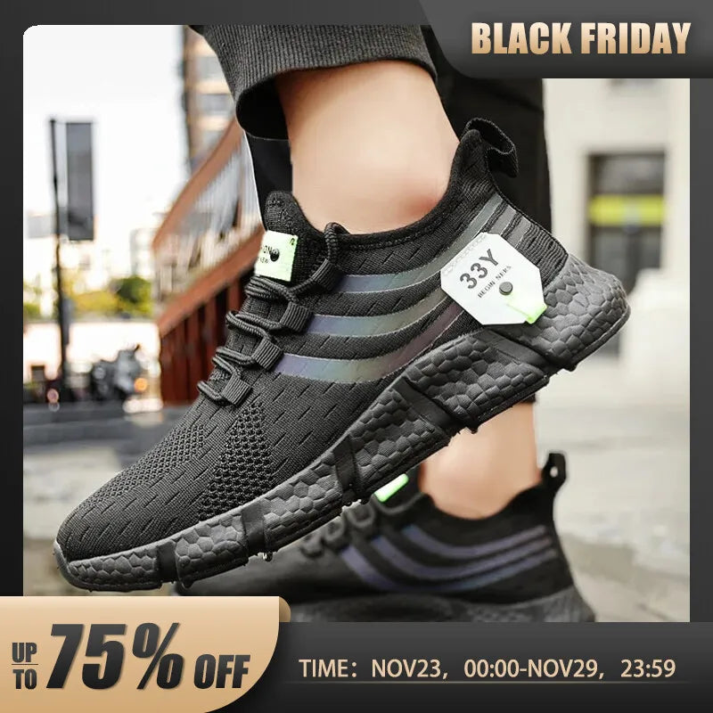 Men Shoes Breathable Classic Running Sneakers For Man Outdoor Light Comfortable Mesh Shoes Slip On Walking ShoesTenis