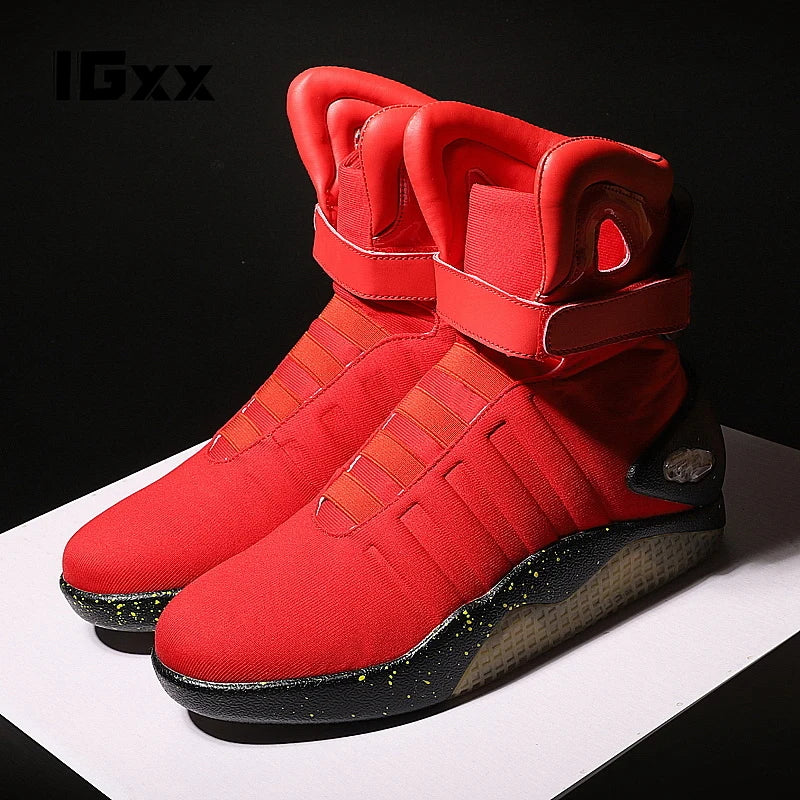 IGxx Sneakers LED Light Up shoes For Men LED Shoes USB Recharging Air Shoes Back To The Future Boots Shoes LED  mag shoes