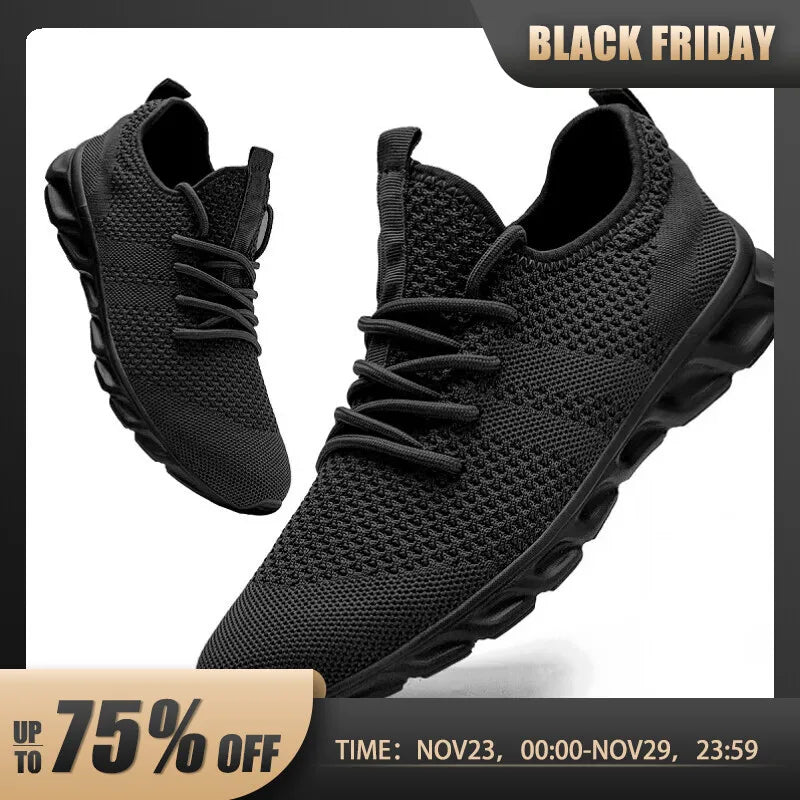 Men Casual Sport Shoes Light Sneakers White Outdoor Breathable Mesh Black Running Shoes Athletic Jogging Tennis Shoes