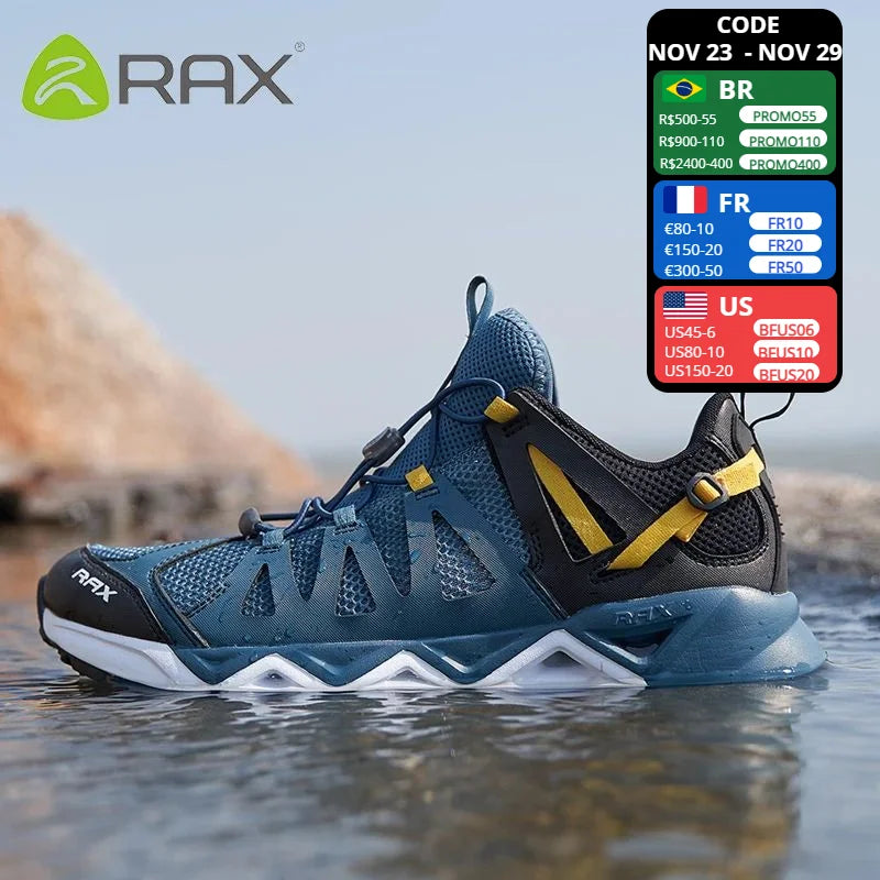 Rax Men Breathable Trekking Aqua Shoes Men Women Water Sports Shoes Summer Hiking Outdoor Sneakers Walking Fishing Shoes Zapatos