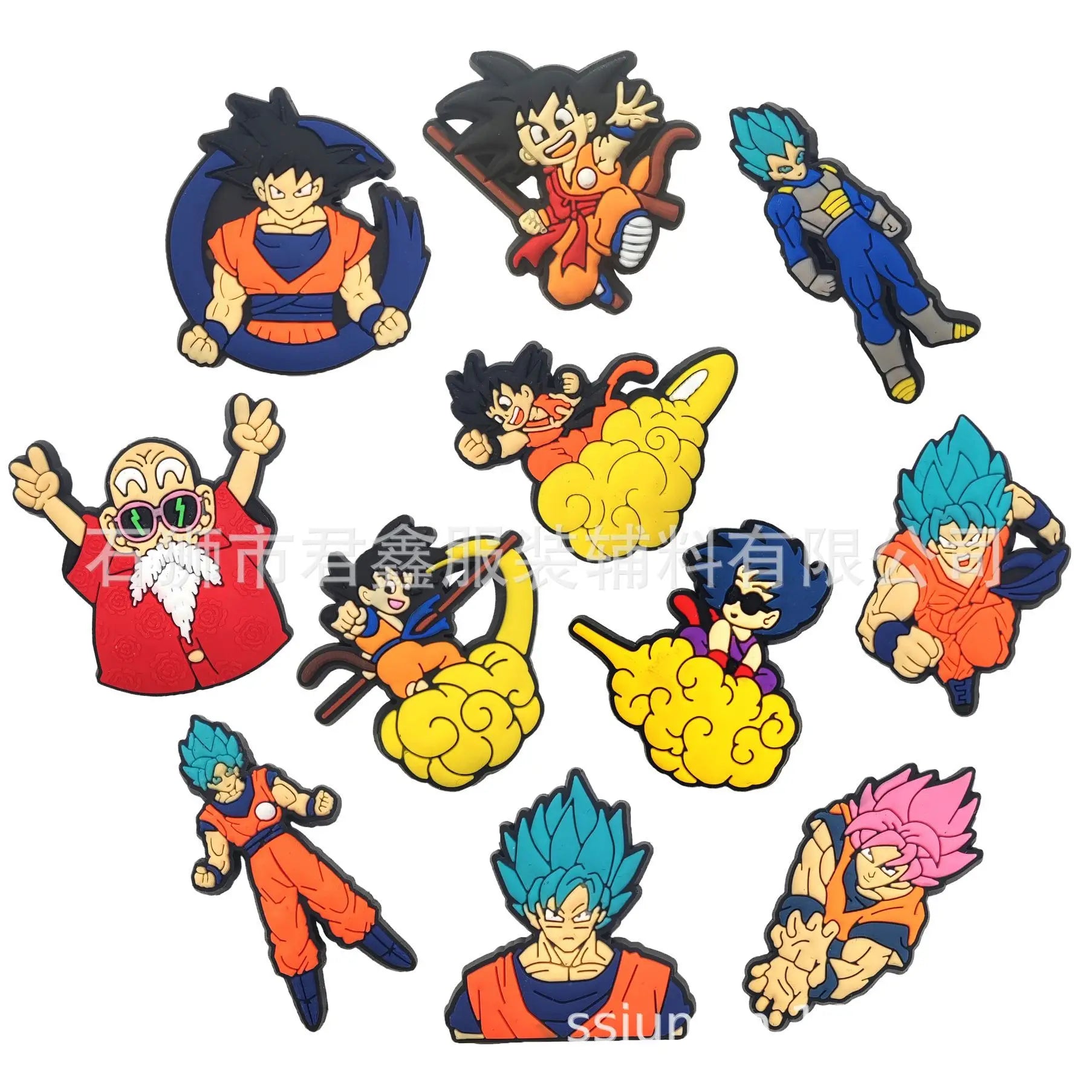 Single Sale 1pcs Dragon Ball Anime Characters Sneakers Accessories Shoe Buckle Croc Jibz PVC Decorations Kids X-mas Party Gifts