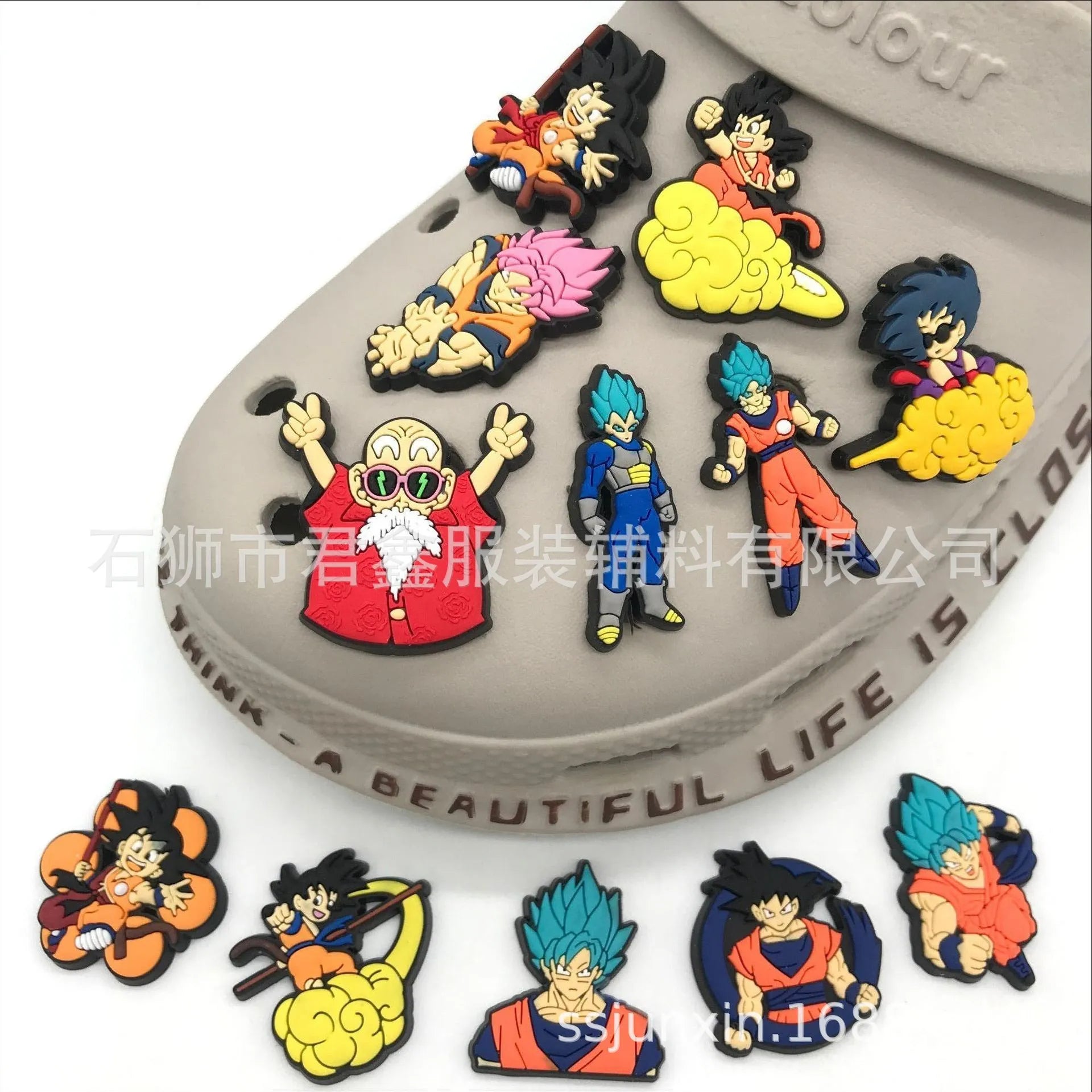 Single Sale 1pcs Dragon Ball Anime Characters Sneakers Accessories Shoe Buckle Croc Jibz PVC Decorations Kids X-mas Party Gifts