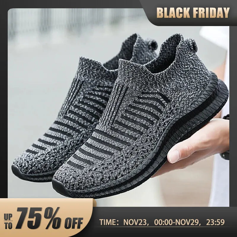 Men Shoes Breathable Men's Sneakers Comfortable Running Shoes Tenis Outdoor Slip On Walking Sneakers Sock Jogging Shoes