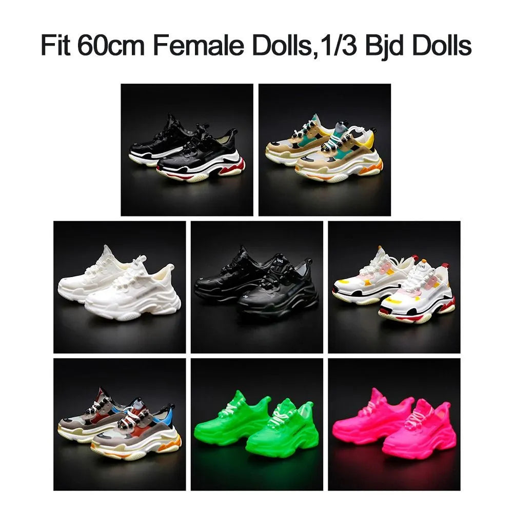 Casual Style Doll Sneaker Doll Shoes for 1/3 Bjd Doll Shoes Sneakers for 60cm Dolls Sneaker Doll Male/Female Doll Accessories