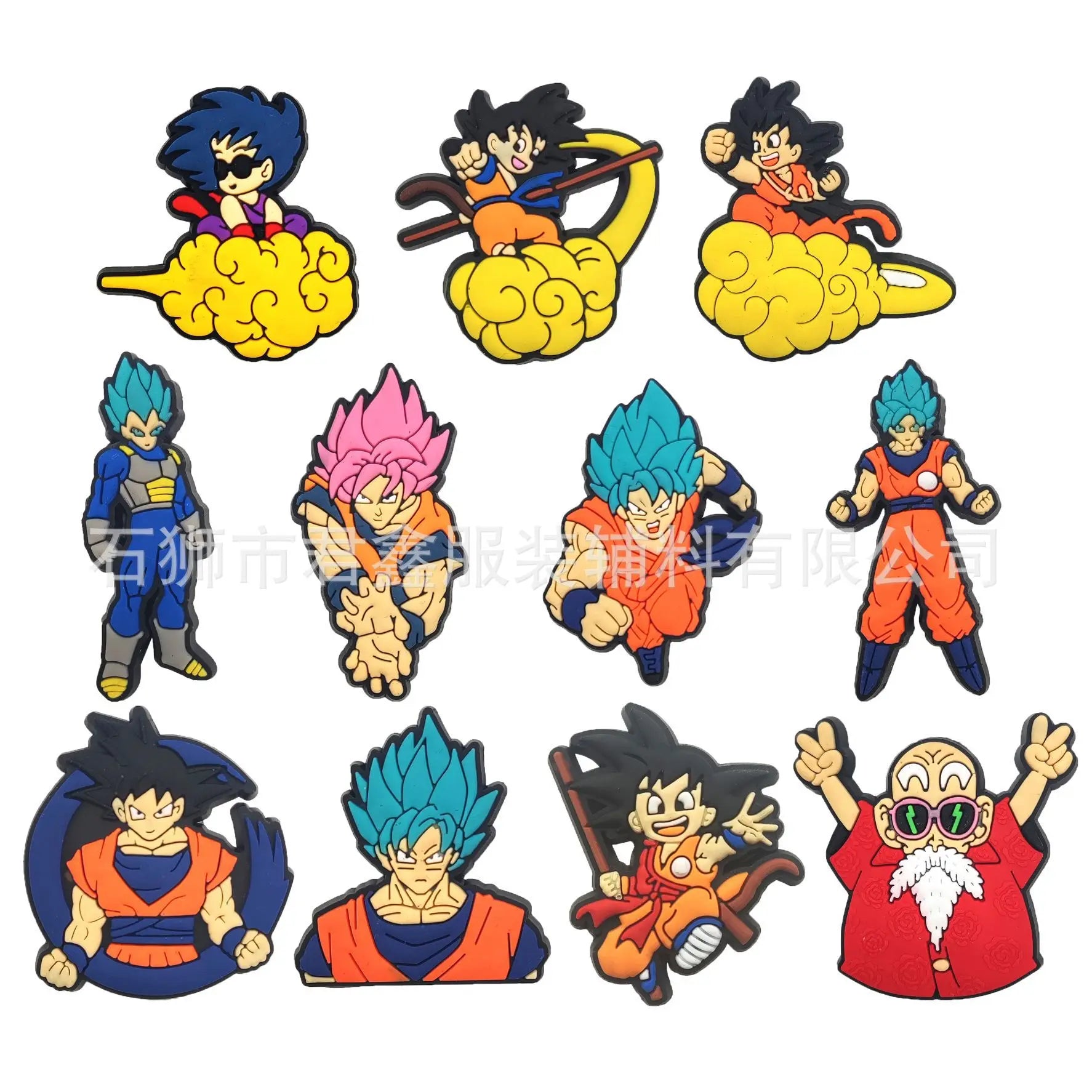 Single Sale 1pcs Dragon Ball Anime Characters Sneakers Accessories Shoe Buckle Croc Jibz PVC Decorations Kids X-mas Party Gifts